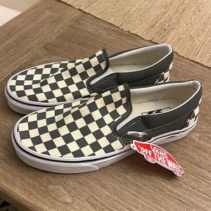 Vans Classic Checkerboard Slip-On Shoe Dark Gray